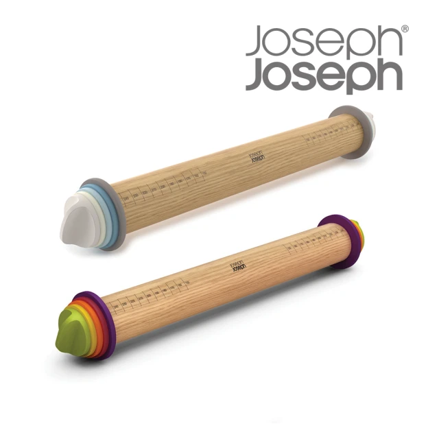 【Joseph Joseph】厚度可調桿麵棍(彩色、灰藍色)