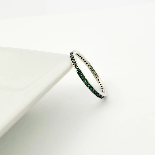 【Niloe】綠尖晶石純銀尾戒 指耀華麗 組合戒系列 女款創新設計(925純銀 尾戒 對戒 多尺寸)