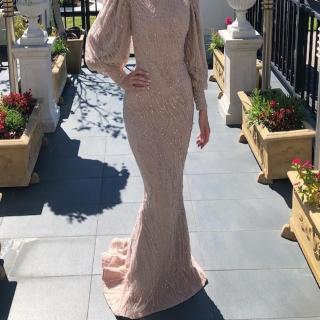 【女神婚紗禮服】高階立領泡泡袖魚尾修身宴會晚禮服LA71132(宴會 表演)