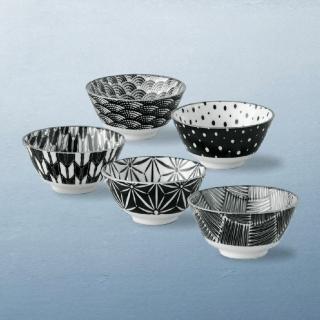 【有種創意食器】日本美濃燒 - 小紋飯碗組(5件式)