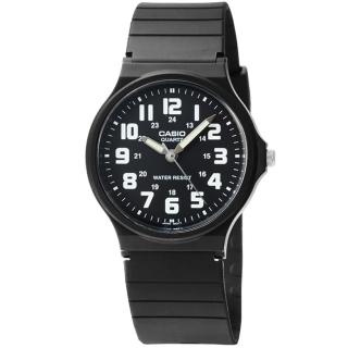 【CASIO 卡西歐】日系卡西歐薄型大數字石英錶-黑(MQ-71-1B)