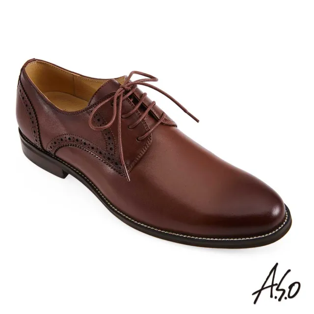 【A.S.O 阿瘦集團】職人通勤綁帶紳士鞋(赤褐色)