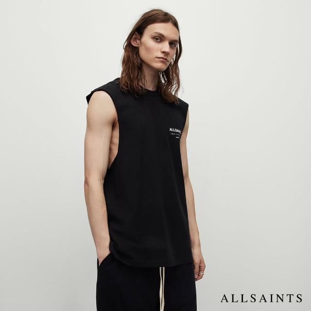 【ALLSAINTS】UNDERGROUND 純棉無袖背心-黑 MG268Y(寬鬆版型)