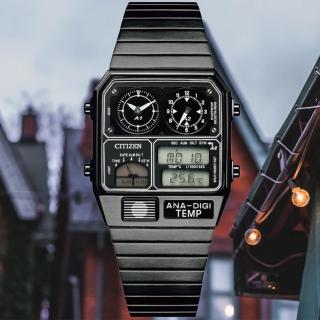 【CITIZEN 星辰】Chronograph系列 型男必備 80年代復刻電子計時腕錶 母親節 禮物 推薦(JG2105-93E)