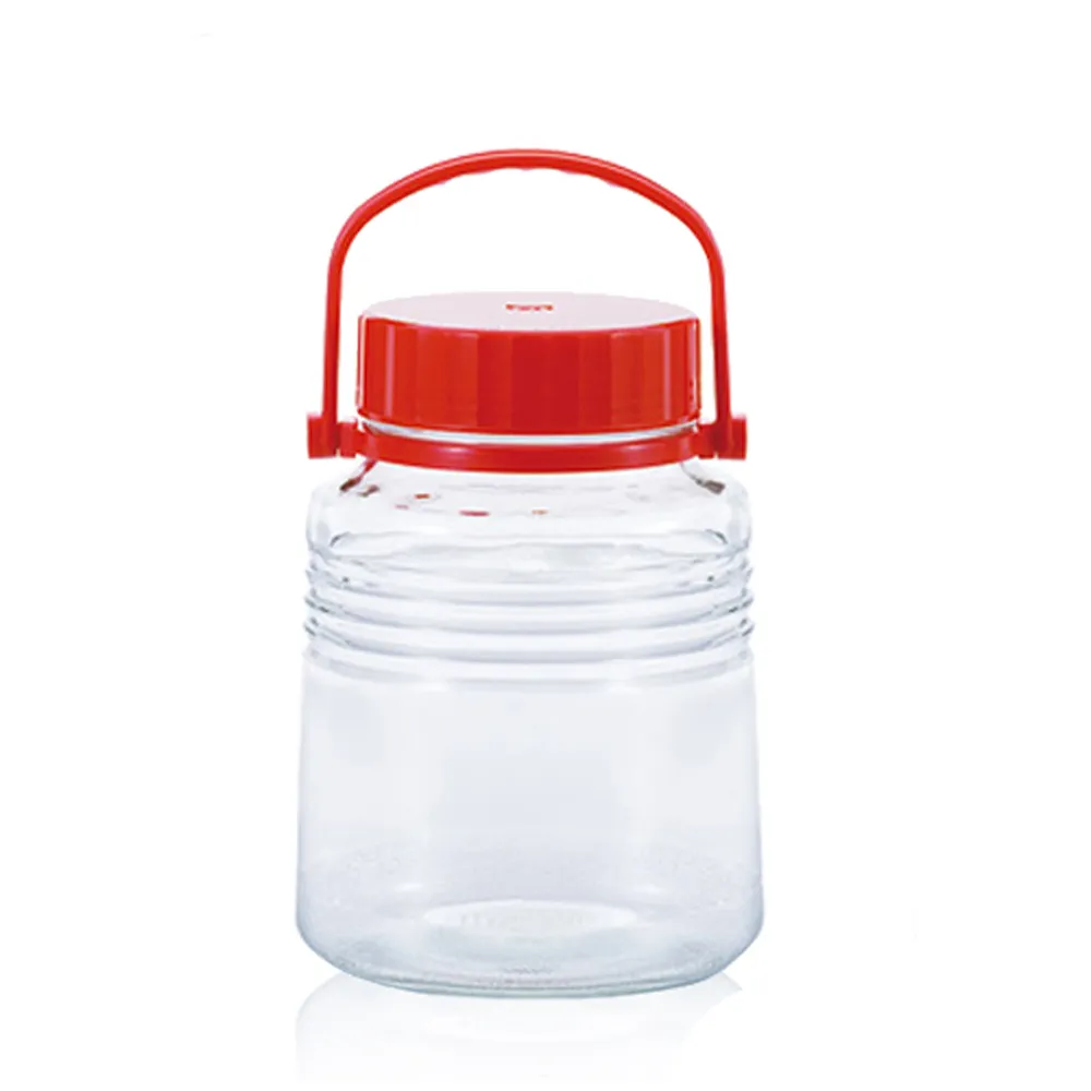 【ADERIA】日本進口手提式梅酒醃漬玻璃瓶3L(醃漬 梅酒罐 玻璃)