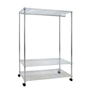 【yo-life】100%台灣製 大型鐵架吊衣櫥組-贈防塵套-贈尼龍輪(十色任選122X46X180cm)