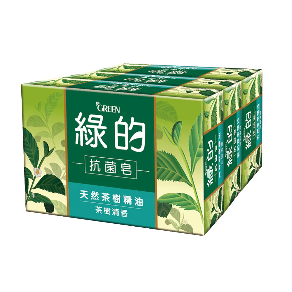 【Green 綠的】抗菌皂-茶樹清香(100g*3入組)