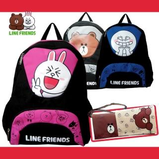 【imitu 米圖】LINE FRIENDS 雙層書背包+小側包(1+1組合品_共3款)