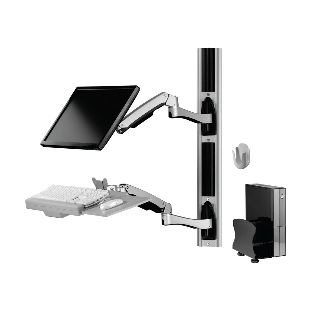 【HE】複合式工作站含主機架-螢幕雙臂/適用2-10公斤(H8822W-A)