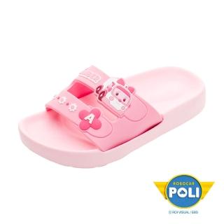 【POLI 波力】正版童鞋 波力 勃肯拖鞋/輕量 舒適 好穿脫 臺灣製 粉紅(POKS34013)