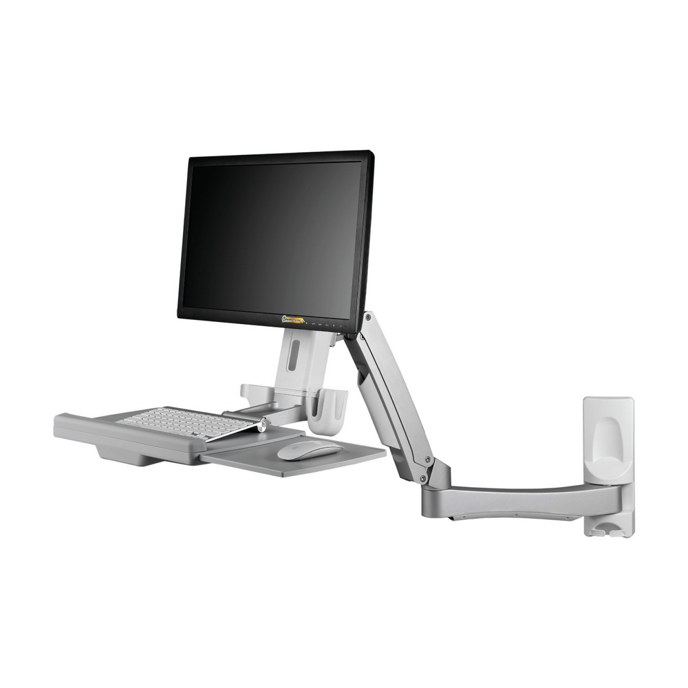 HE 台灣製造 保五年6000萬雙升降雙旋臂互動式工作站(H20ORW) -壁掛型/適用2~8公斤 - HE X Mountor, ●人因學工藝-站立工作者必備的操作平台●無障礙設計-慣用左手或右手者皆可適用●可隨意升降.前後左右移動.水平俯仰調整●雙智能扭力桿-升降到哪就自動定位在哪●適用28"以下LED / 24"以下LCD顯示器　(適用螺絲孔距10x10或7.5x7.5 公分)●顯示器重量須超過2公斤並低於8公斤●鍵盤滑鼠架可置放2.5公斤的週邊設備●台灣製造 / 保固5年 / 投保責任險6000萬●隨附說明書 / 保固卡 / 牆壁及顯示器螺絲, 找HE 台灣製造 保五年6000萬雙升降雙旋臂互動式工作站(H20ORW) -壁掛型/適用2~8公斤推薦就來