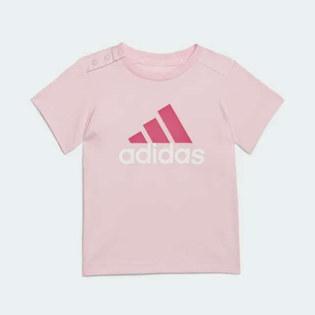 【adidas 愛迪達】ESSENTIALS 運動套裝 短袖/短褲 嬰幼童裝(HR5886)