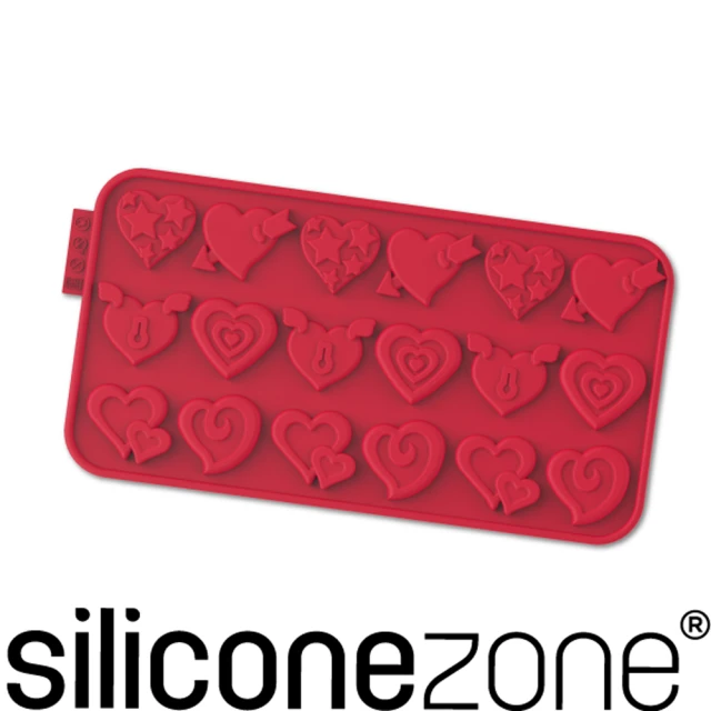 【Siliconezone】施理康耐熱矽膠愛情巧克力模-紅色(OM-11862-AA)