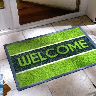 【范登伯格】WELCOME-PVC吸水刮泥地墊-綠(60x90cm)