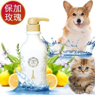 【愛戀花草】玫瑰精油-白毛亮澤寵物沐浴組(寵物沐浴乳1000ML+潤絲精1000ML)