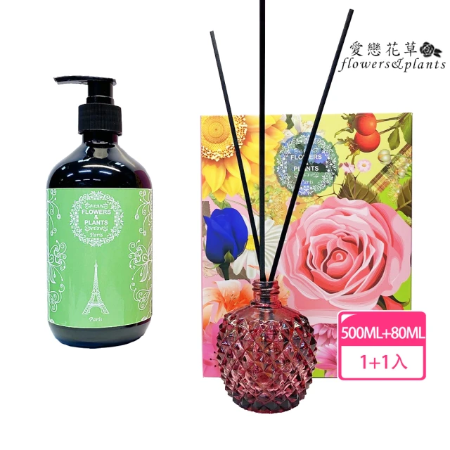 愛戀花草 薰衣草白毛亮澤寵物沐浴乳500ML+水竹精油擴香組80ML(買一組送一組)