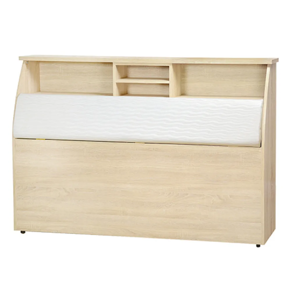 【綠活居】愛琳 橡木色木心板5尺床頭箱(兩色可選)