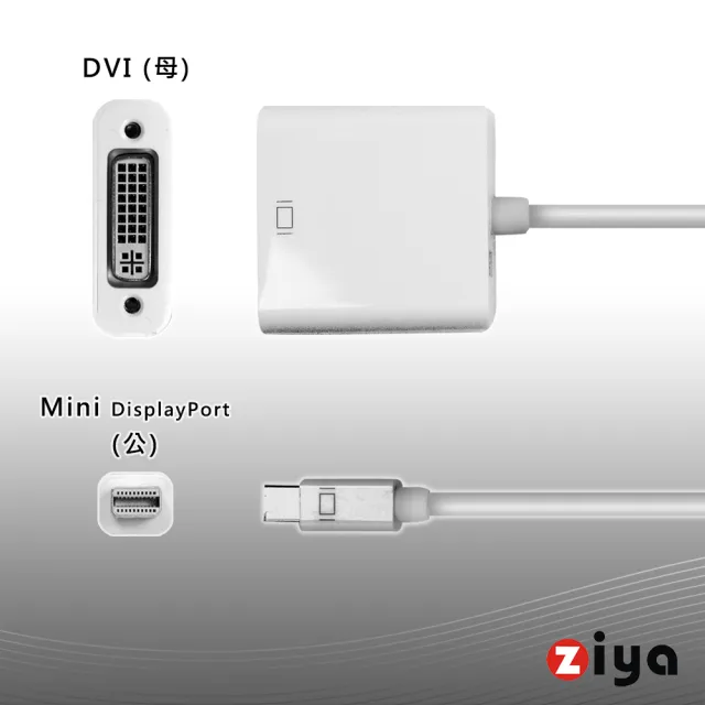 【ZIYA】Mac Adaptor Mini DisplayPort to DVI-F(視訊轉接線)