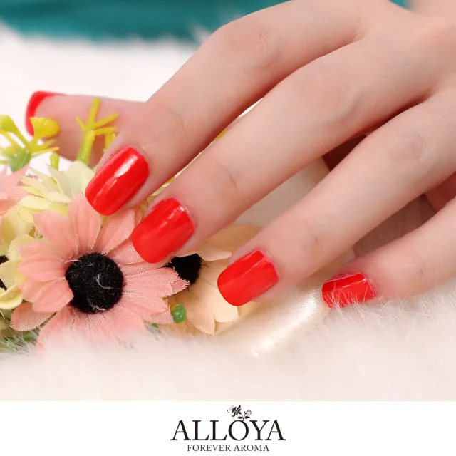 【英國ALLOYA愛若雅】Y018 香氛水指彩甲油(兒童可用 火焰紅)