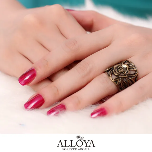 【英國ALLOYA愛若雅】Y022 香氛水指彩甲油(可剝可撕 果醬紅)
