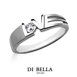 【DI BELLA】HEART BEAT 真鑽情人戒指(男款)