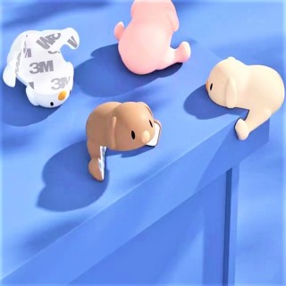 【SW】12入 防撞角 動物造型防撞貼 桌角防撞套(Q彈 矽膠 兒童防撞角 安全 防護)