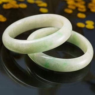 【金玉滿堂】天然緬甸A貨糯種飄翠玉鐲