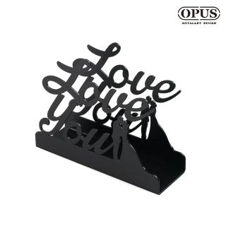 【OPUS東齊金工】歐式鐵藝信件架/收納架/展示架/文具擺飾(LE-lo04B 愛情 經典黑)