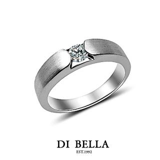 【DI BELLA】愛情印記 真鑽情人戒指(女款)