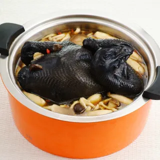 【正一排骨】黑蒜蕈菇烏骨雞(2700g_蘋果日報評比冠軍年菜)