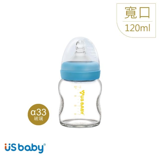 【US BABY 優生】真母感玻璃奶瓶(寬口徑120ml)
