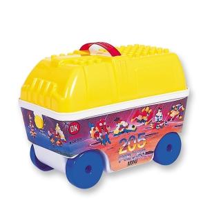 【MIT OK我高】車子造型手提收納組合積木-205片裝(OK-573臺灣製 ST安全玩具)