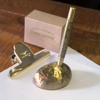 【ARTEX】鵝卵石筆座-亮銀/古銅 2色可選