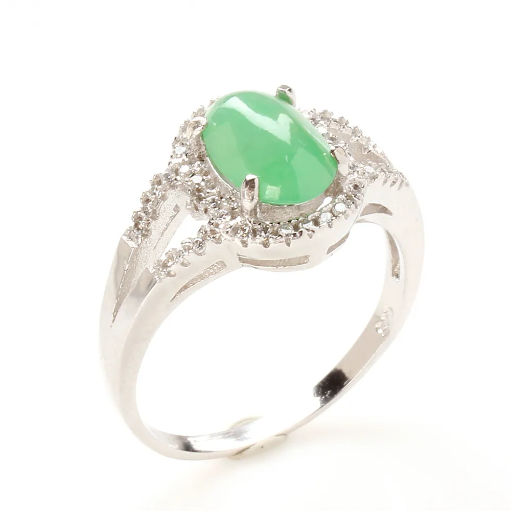 【雅紅珠寶】天然綠翡翠戒指-#11-雍容華貴