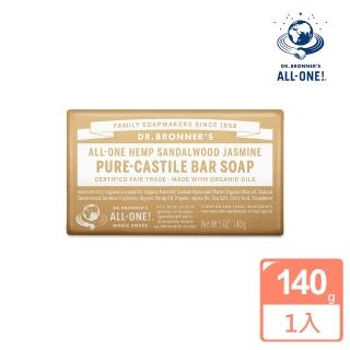 買1送1【Dr.Bronner’s 美國布朗博士】檀香茉莉潔顏皂140g