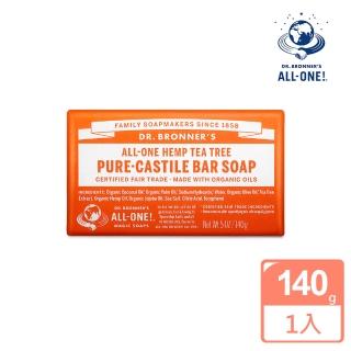 買1送1【Dr.Bronner’s 美國布朗博士】茶樹潔顏皂140g