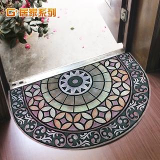 【G+ 居家】橡膠植絨戶外地墊-58x90cm 招財進寶(迎賓地墊/入門墊/刮沙地墊/玄關墊)