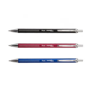 【Pentel 飛龍】ENERGEL 金屬細軸極速鋼珠筆 0.7mm/支 XBL447(黑/紅/藍)