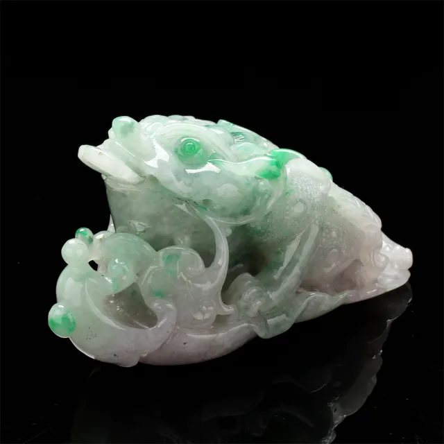 雅紅珠寶】天然春帶彩翡翠玉擺件-三角蟾蜍-專咬錢財- momo購物網- 好評