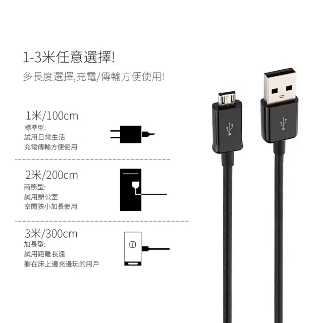 【ZIYA】智慧型手機專用 Micro USB 充電傳輸線 流線型 100cm(繽紛色系)