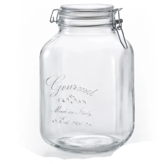 【ADERIA】日本進口密封寬口方形玻璃沙拉罐(3100ml)