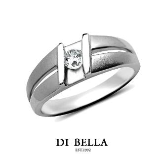 【DI BELLA】璀璨星空 真鑽情人戒指(男款)