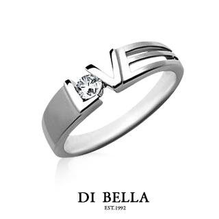 【DI BELLA】HEART BEAT 真鑽情人戒指(女款)