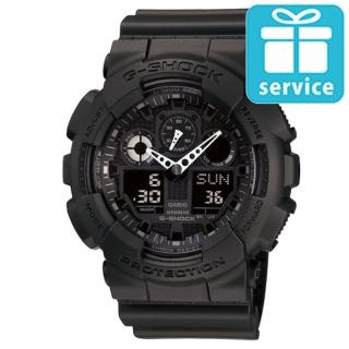 【CASIO】G-SHOCK暗黑潮流錶款(GA-100-1A1)