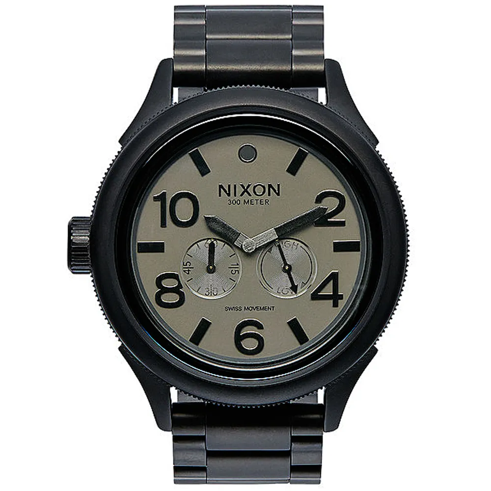 【NIXON】OCTOBER TIDE  戰鷹裴龍經典時尚腕錶-黑(A4741062)