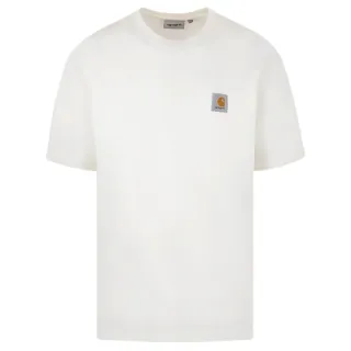 【carhartt】男款 NELSON 品牌LOGO 短袖T恤-米白色(S號)