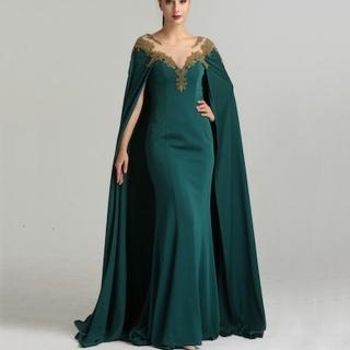 【女神婚紗禮服】極致時尚緞面紅色氣質魚尾宴會晚禮服 LA6217 綠色(表演禮服 主持人)