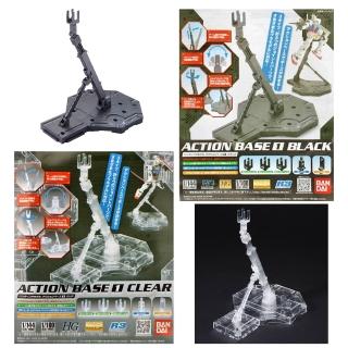 【BANDAI】鋼彈通用模型支撐腳架/支架 黑色+透明(兩個一組)