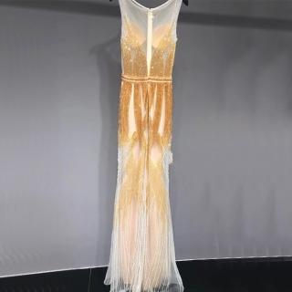 【女神婚紗禮服】極致奢華魚尾年會主持人宴會晚禮服 LA60783 金色(主持人 走秀)