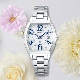 【SEIKO 精工】LUKIA 酒桶型太陽能電波女錶-27.7mm 母親節 禮物 送禮(SSVW213J/1B32-0BD0S)